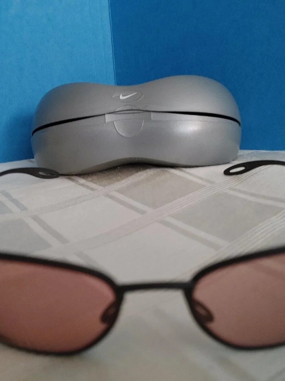 Vintage NIKE Oval Lenses & Black Metal Frames with NIKE Case